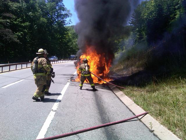 Vehicle Fire TSP 7-03-10 - Photo taken by Firefighter Jason Cobb