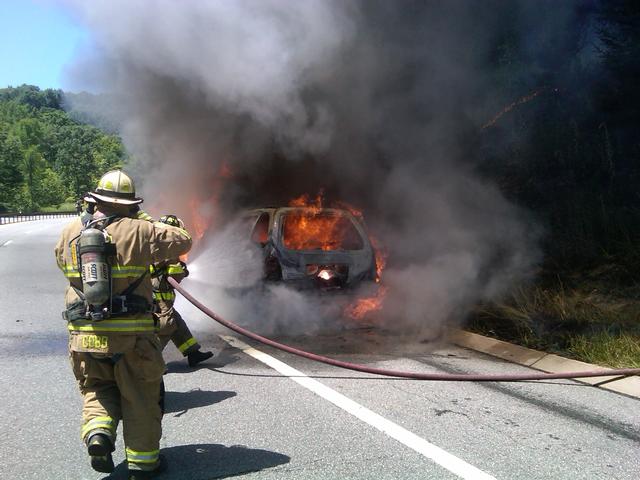 Vehicle Fire TSP 7-03-10 - Photo taken by Firefighter Jason Cobb