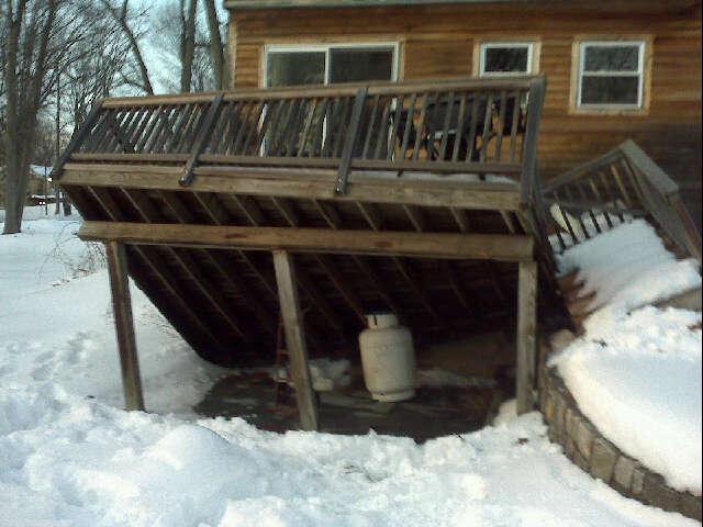 Deck Collapse on a propane tank