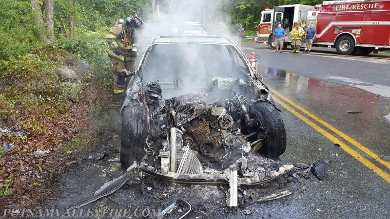 7/14/2016 - Vehicle Fire Barger/Finnerty - Photo's courtesy of Captian K. Rohrauer and FF Anthony Proetta, Jr